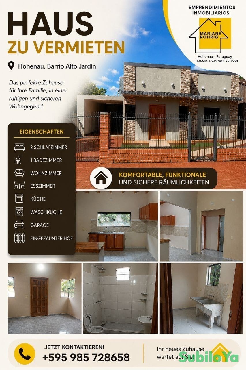 Casa en alquiler en Hohenau Barrio Alto